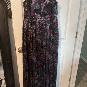 Torrid Black and Purple Floral Dress